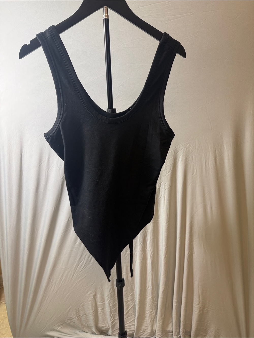 nuuds Black Scoop Neck Bodysuit